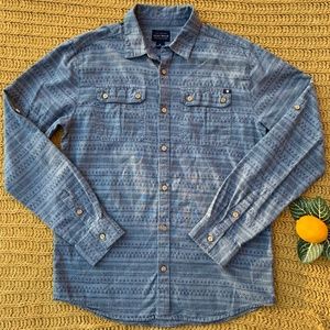 Lucky Brand Blue Long Sleeve Button Down Top